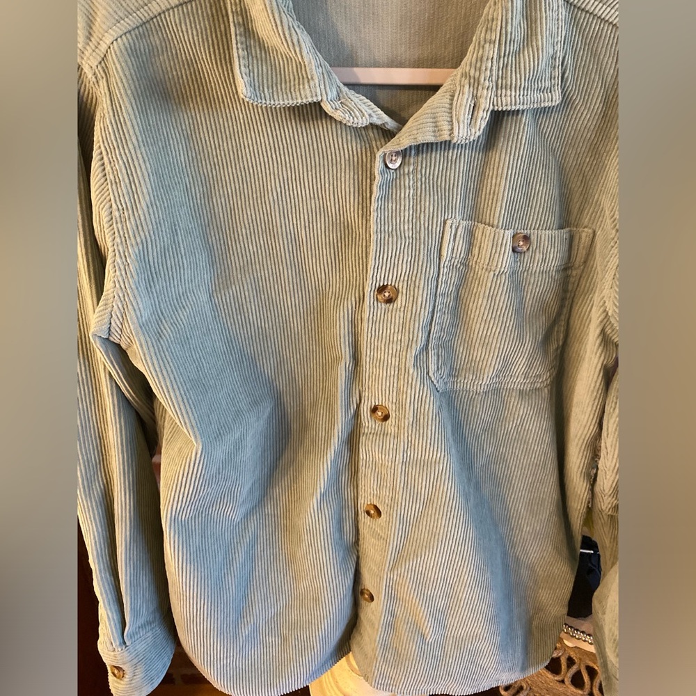 Wonder Nation Youth Corduroy Shirt/Jacket Size XXL(18) Light Green